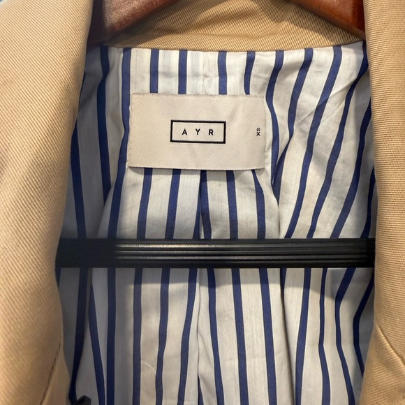 AYR Tan Double-Breasted Trench Coat - Picture 5 of 8